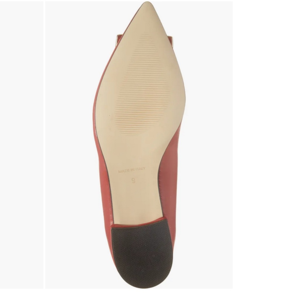 VALENTINO BY MARIO VALENTINO Flora Logo Buckle Pointed Toe Flat - Picture 3 of 11